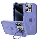 iPhone 16 Pro magnetic TPU pouzdro s držákem kamery Light Purple / světle fialové