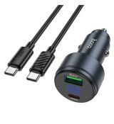 Hoco Z57B auto nabíječka + USB-C / USB-C kabel (Blister)