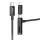 Hoco U135 datový kabel 2v1 Black / černý USB-C / USB-C nebo Lightning (Blister)