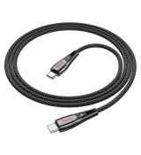 Hoco U133 datový kabel 60W Black / černý USB-C / USB-C (Blister)