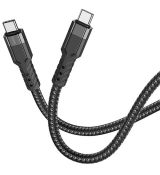 Hoco U110 datový kabel 60W Black / černý USB-C / USB-C (Blister)